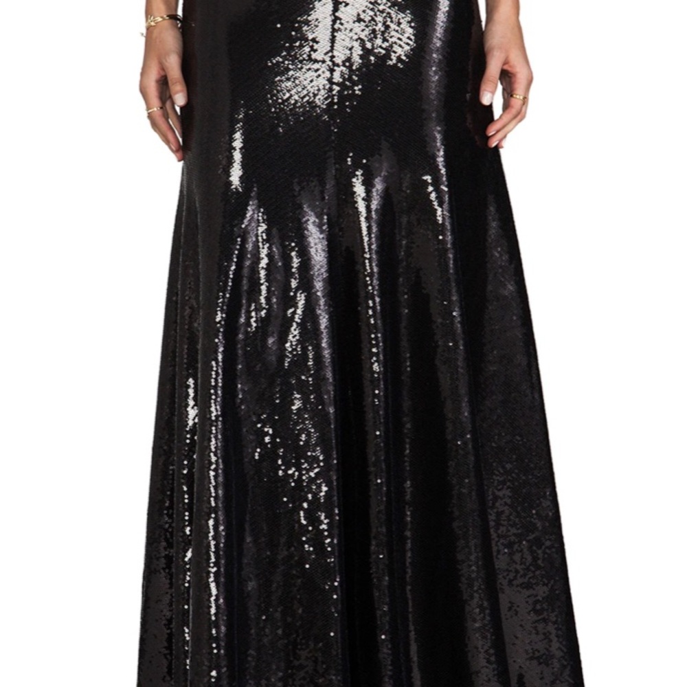 WildFox couture black sequin high waist skirt sz 2 - Picture 2 of 2